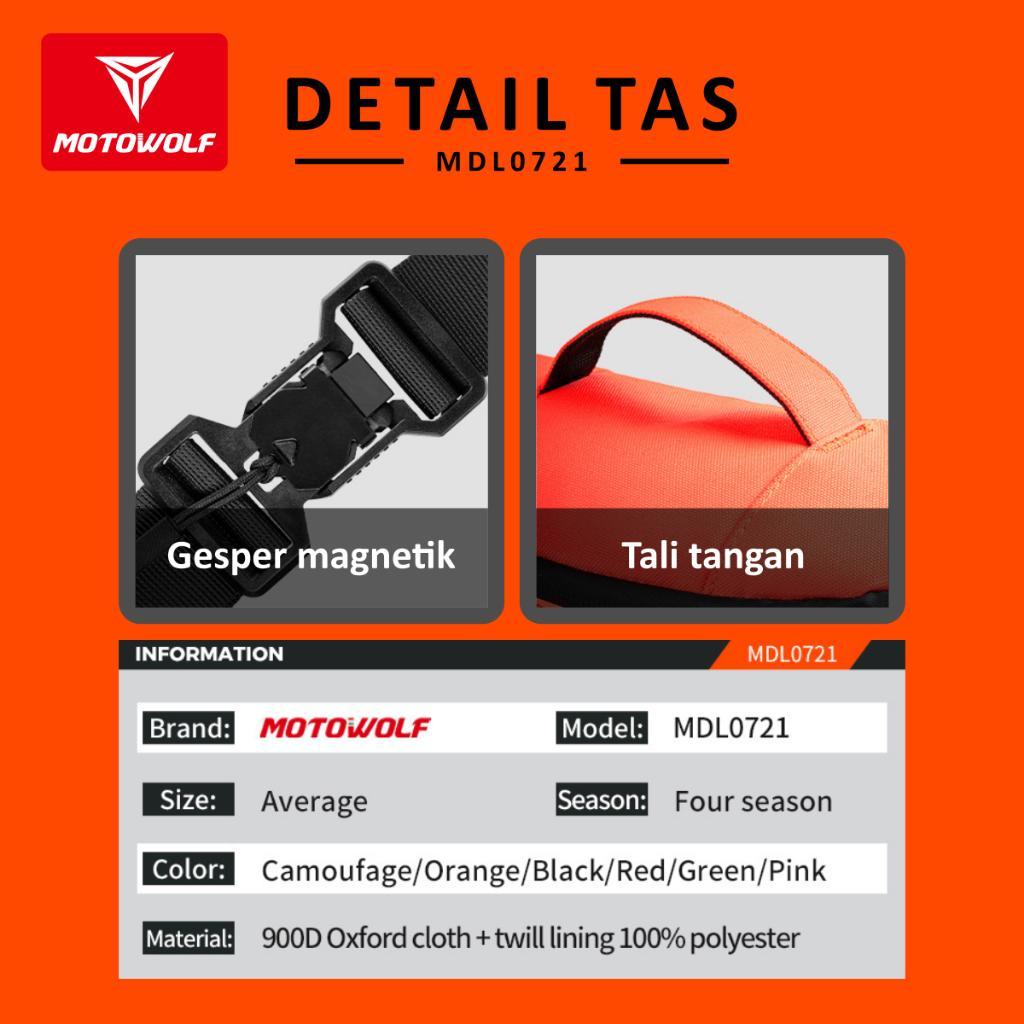 Tas Pinggang Motor Touring Motowolf Waistbag Tas Motor Waterproof