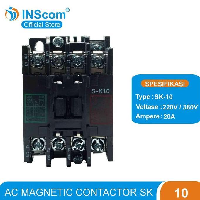 Magnetic Contactor Sk-10 220V 380V / Ac Kontaktor Sk 10 Terbaru 