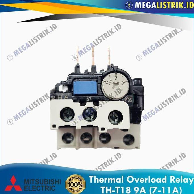 Mitsubishi Th-T18 9A 7-11A / Thermal Overload Relay Tht18 9 Ampere Terbaru 