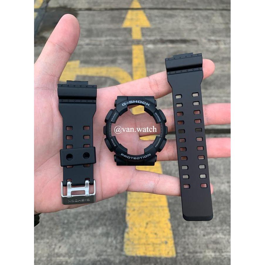 BNB Band Bezel CASIO GSHOCK GA 100 GA 110 GA 120 GD 100 GD 110 ORIGINAL Tulisan Putih Buckle Silver