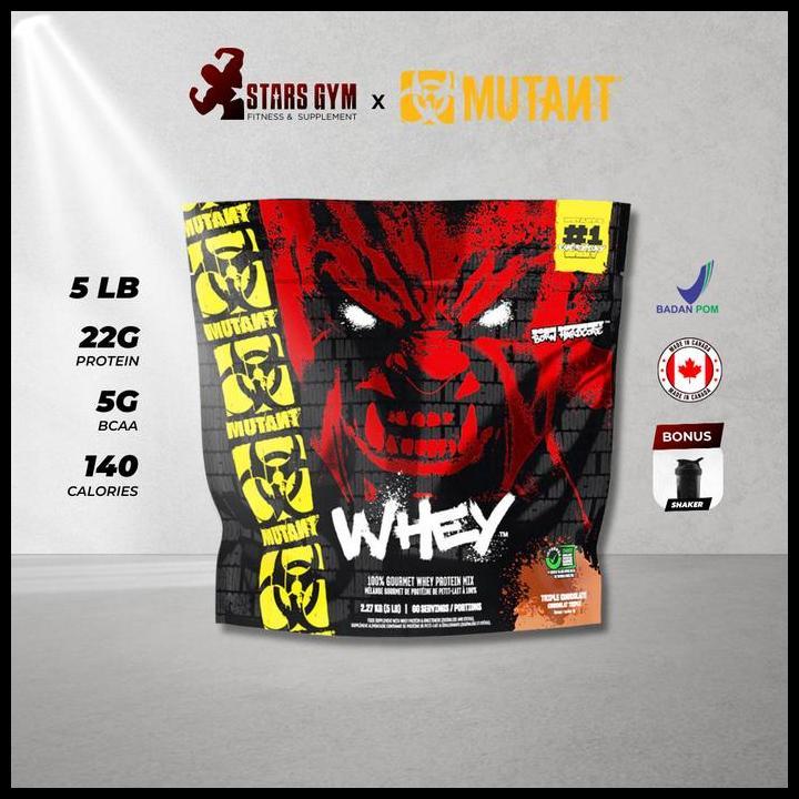 Good Quality Mutant Whey Protein 5 Lbs 2,27 Kg Ori Bpom Aom