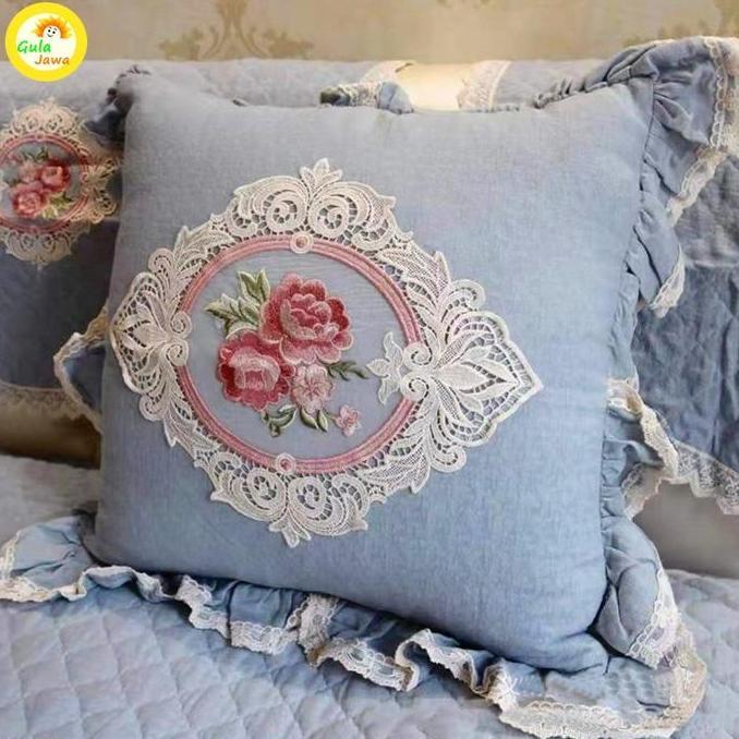 QUANXI Aplikasi Bordir Bunga Mawar Lace Bordir Tempel Import