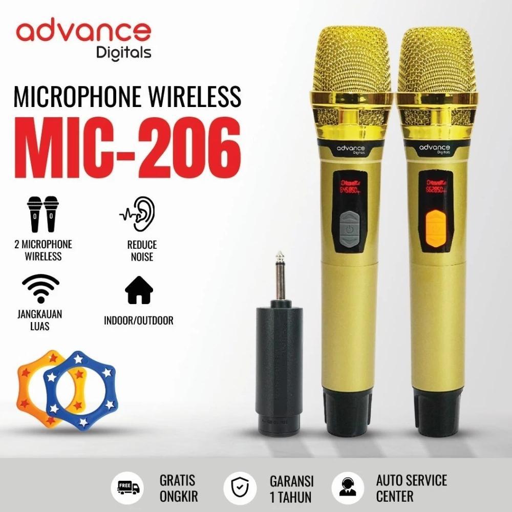 BIG SALE PROFESSIONAL ADVANCE MIC-206/MIC-207/MIC-208 DOUBLE DIGITAL WIRELESS MIC MICROPHONE/MIKROFO