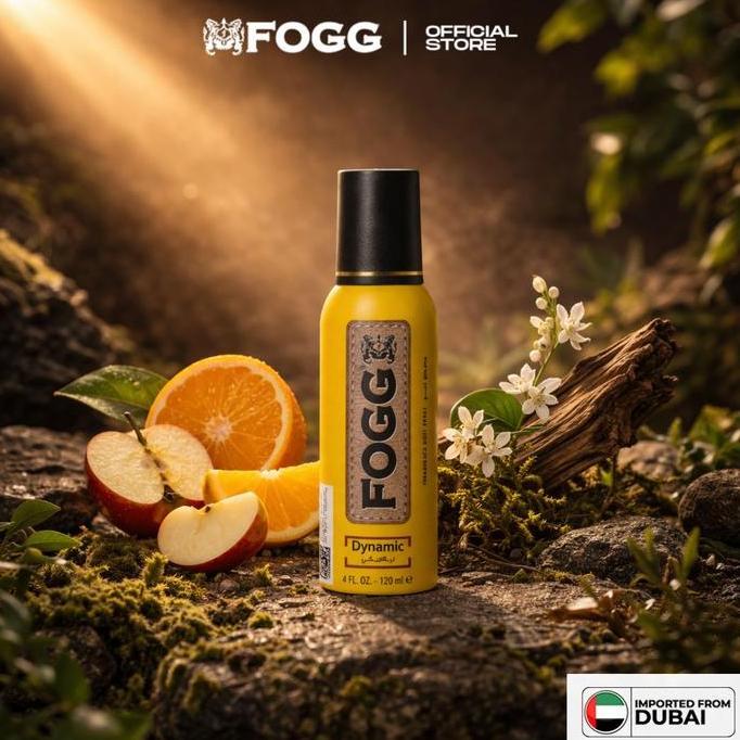 NEW Fogg Dynamic Parfum Body Spray 120ml Parfum Tanpa Gas No.1 Makin Kena Kringat Makin Wangi Parfum