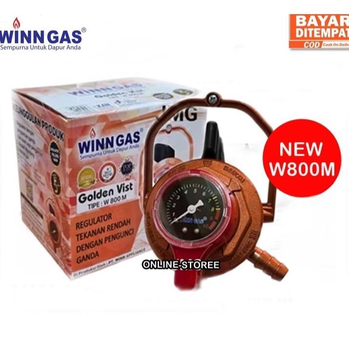 hot deals paket winn gas regulator meter kepala gas lpg 3 kg / 12 kg w800m / w-800 m nusantara berfu