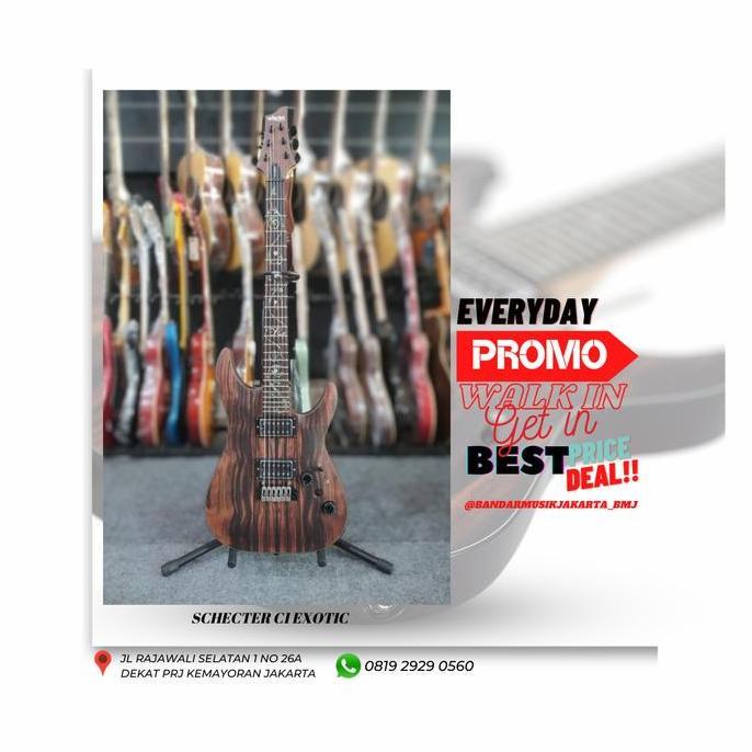 SCHECTER GUITAR C-1 EXOTIC EBONY - NS BMJ