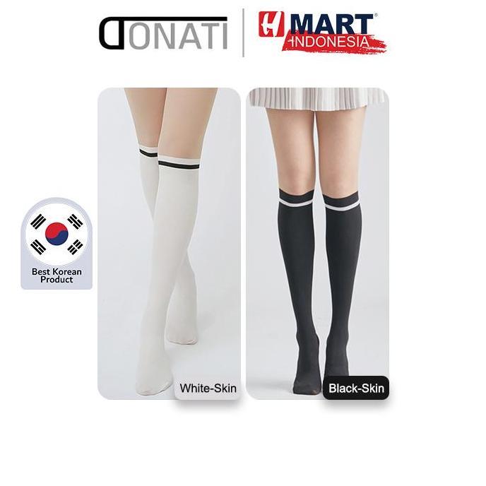 DONATI Crotchless Two Tone Golf Stocking Stripe 15D 80D Non Slip - Stocking Golf Wanita