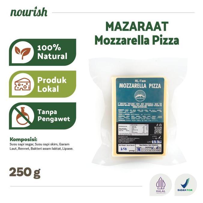 Leite - Mazaraat Mozarella Grass Fed Cheese (Keju Mozarella Low Fat) 250 Gr