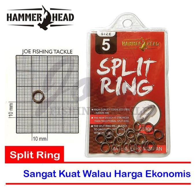 Hammer Head Split Ring No 5 - Silver
