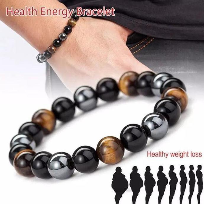 Gelang Pria Wanita Kombinasi Crystal Stone