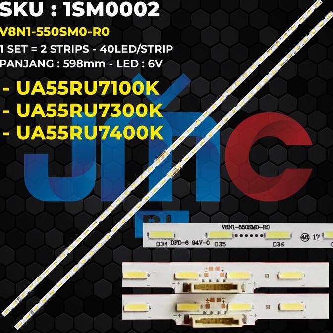 Backlight TV 55 Inch UA55RU7100K UA55RU7300K UA55RU7400K V8N1-550SM0-R0