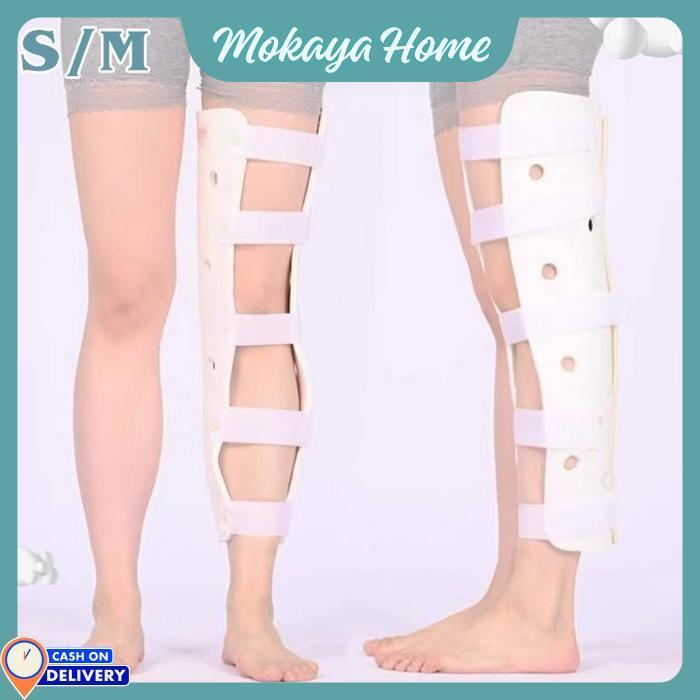 Mokaya Home - Deker Kaki Lutut Orthosis - Alternatif Gips Modern Ukuran Adjustable Penyangga Kaki Pa