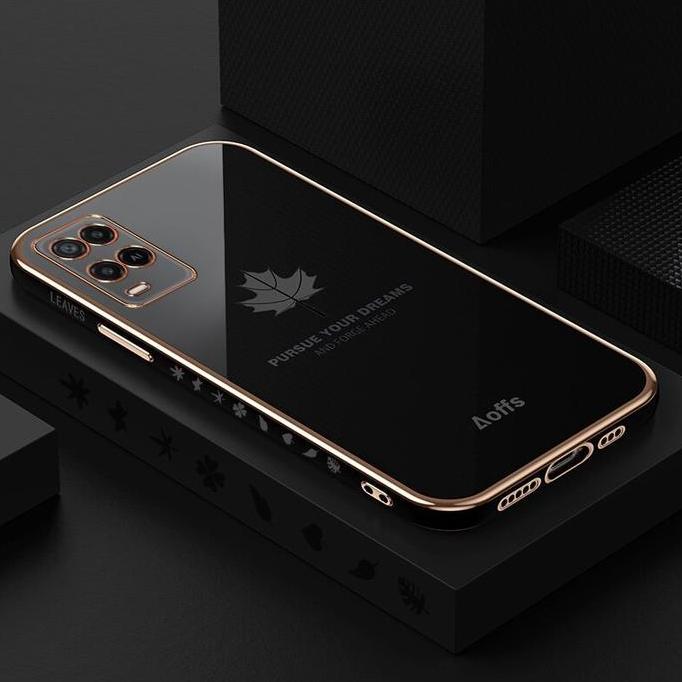 Case COMPATIBLE FOR Oppo A54 Soft Case Maple Plating Camera Protect Free Tali
