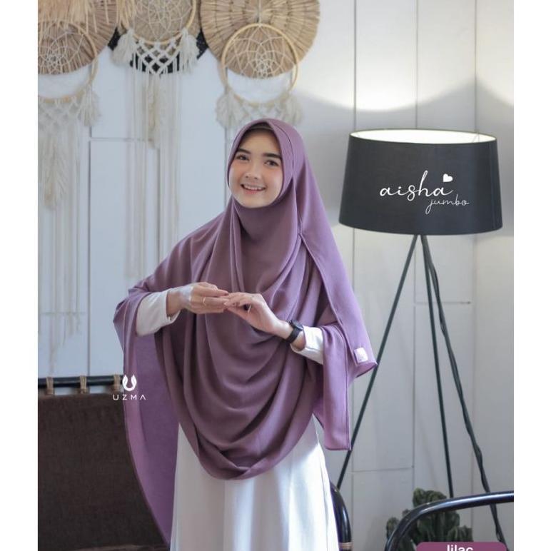Terlaris Aisha Instan Size Jumbo Ori Uzma Hijab (Pasmina Instan / Pastan)