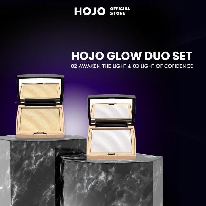 HOJO GLOW DUO SET | Gold & Silver | HOJO Highlighter Palette | Waterproof Highlighter Glitter Makeup