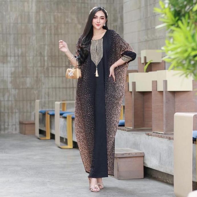 Kaftan sultan-gamis super jumbo ld 170 Pb 140 kaftan kelelawar bahan rayon premium adem busui friend