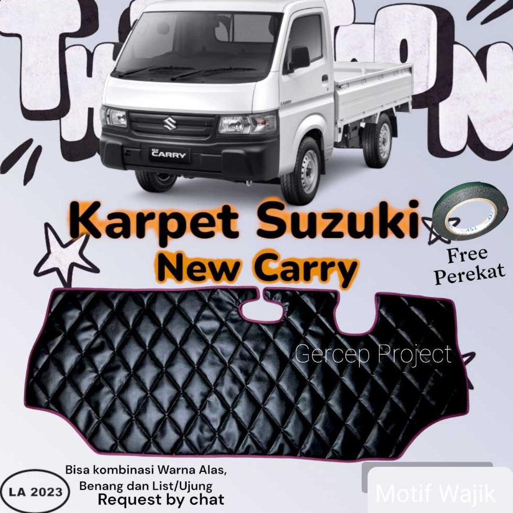 New Karpet Mobil Suzuki New Carry Kulit Premium Motif Alas Variasi Aksesoris