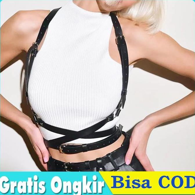 KEZOUKAKU Body Belt Harness Harajuku Wanita Bandage Vest Suspender Fashion Korea