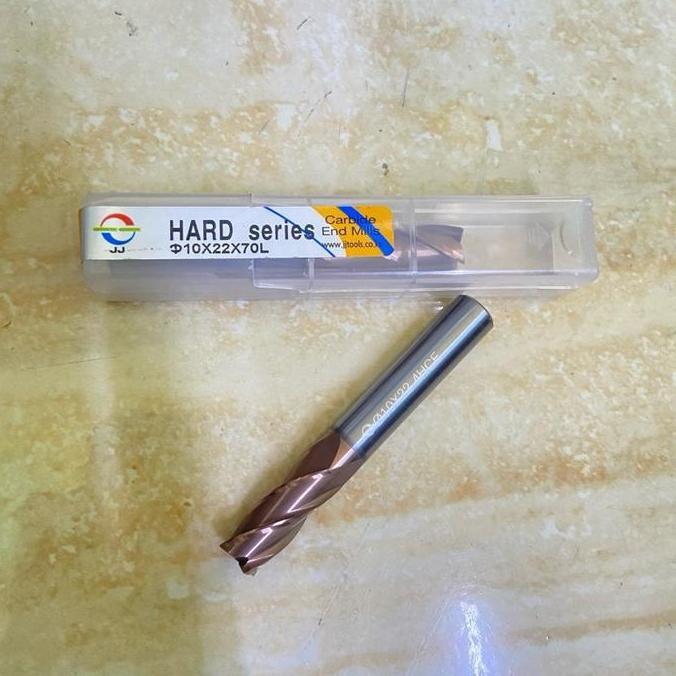 ENDMILL CARBIDE 10 MM, 60 HRC MERK JJ TOOL BARU TERMURAH