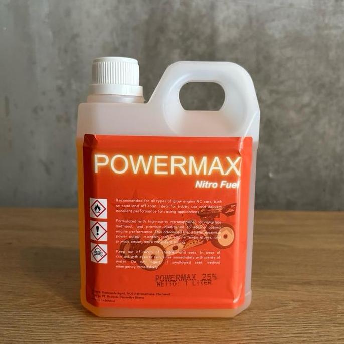 Termurah Rctronic Fuel Rc Powermax 25% Literan Untuk Rc Nitro Engine, Kadar Nitro 25%, Real 25% Nitr