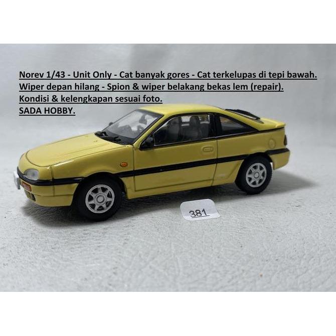 NOREV 1/43 NISSAN NX COUPE YELLOW UNIT ONLY SHOBBY