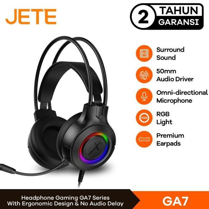 JETE GA7 Headset Headphone Gaming Noise Cancelling - Garansi 2 Tahun