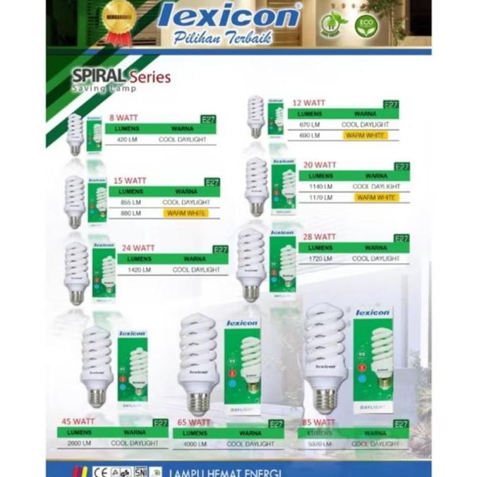LAMPU SPIRAL LEXICON 65W DAYLIGHT AATE