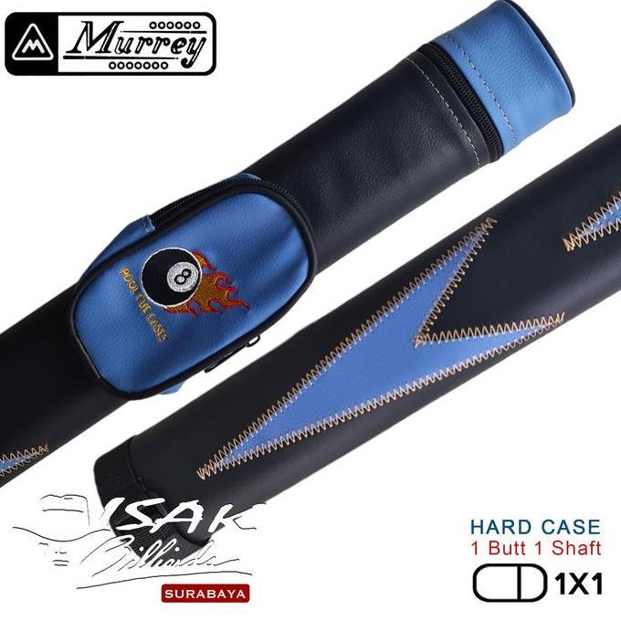 Blue Eight Ball Hard Cue Case 1x1 - Tas Stik Billiard 1B1S