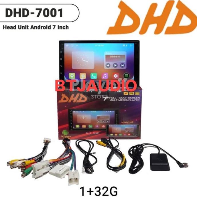 Promo HEAD UNIT TAPE TV MOBIL DOUBLE DIN ANDROID DHD LAYAR 7 INCH + KAMERA Diskon
