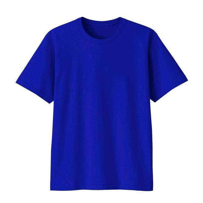 Kaos Oblong Polos Biru BCA Lengan Pendek Pria dan Wanita Baju Fit Lembut Nyaman Sablon Panjang Soft 