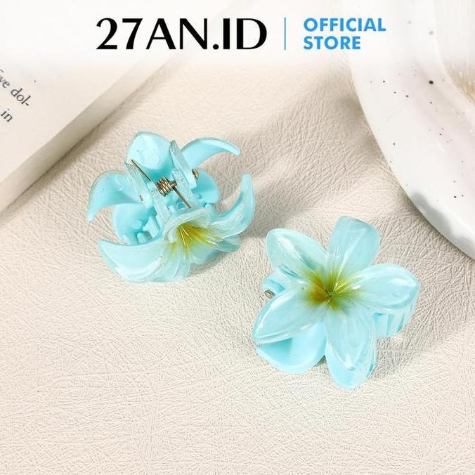 SANDGO Masyarakat Pilihan Jepit Rambut H919 Model Bunga Kamboja Akrilik Hair Clip Aksesories Rambut 