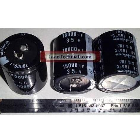 CAPACITOR ELKO 18000UF 35V GQ NICHICON ORIGINAL SIAP KIRIM