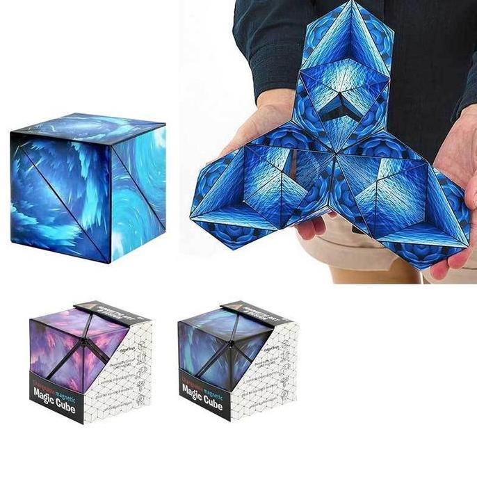 AVG Magic Cube/ Kubus Rubik/ Mainan Rubik/ Magnetic Cube / Ajaib Magnetic 3d/ Magnetic Folding Cube