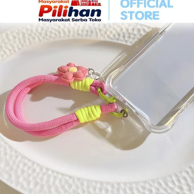 MARKVUN Masyarakat Pilihan Serba Toko Phone Strap Bunga Aksesoris H1171 Gantungan Handphone Charm Ku
