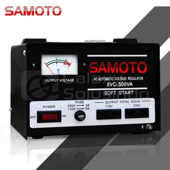SAMOTO SVC-500N - 500 VA SINGLE PHASE STABILIZER ORIGINAL DAN TERPERCAYA