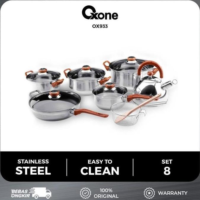 Panci Set Oxone OX 933 12 + 2 Eco Cookware Panci Stainless Oxone 933