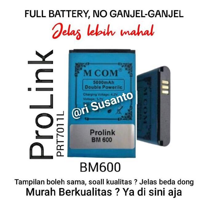 Baterai MCOM for Modem Prolink PRT7011L BM600 BM-600 Wifl Hotspot Double Power IC