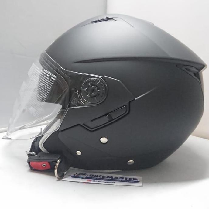 Helm Zeus ZS-205 Matt Black Half Face