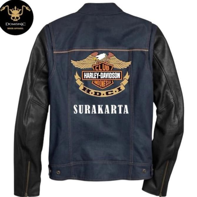 JAKET JEANS KULIT HDCI HARLEY JAKET MOTOR JAKET TOURING