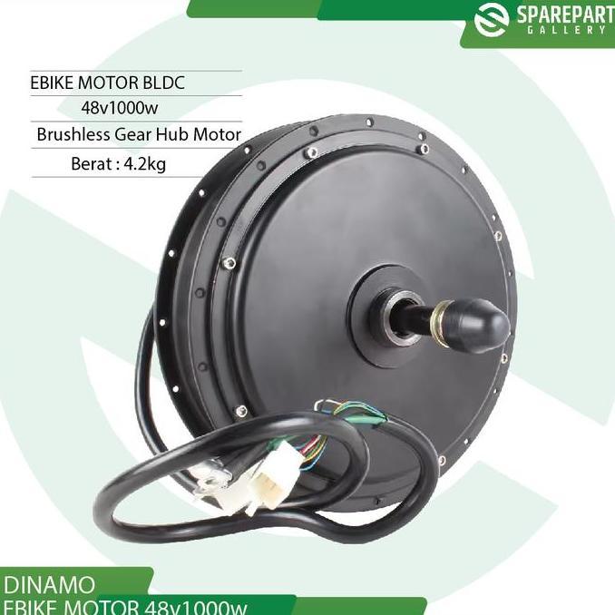 Ebike Dinamo Bldc 48V1000W Brushless Gear Hub Motor Electrik Bike