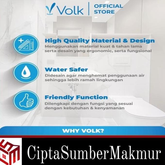Closet Duduk Siram Volk C509 / C507  (Gojek & Gosend Only)