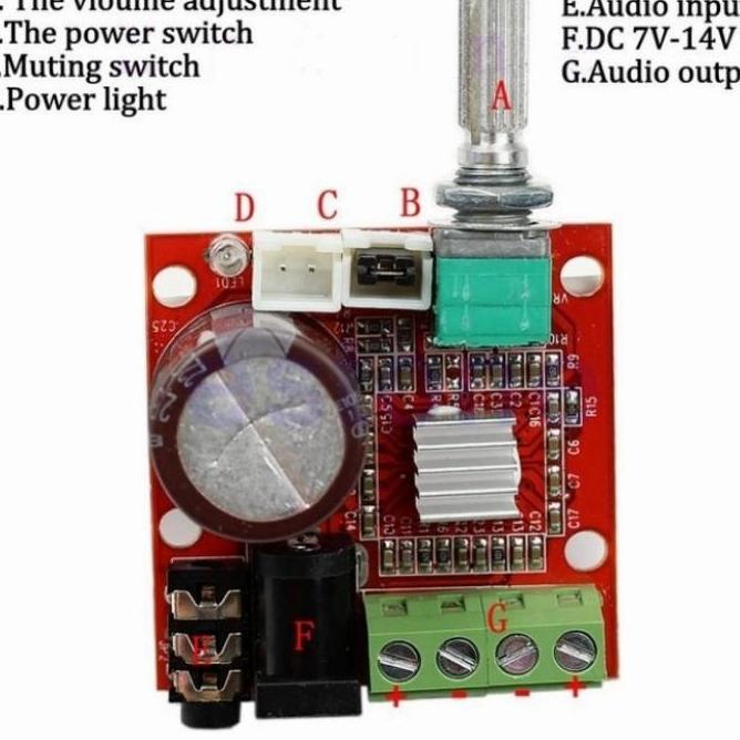 Pro- Pam8610 Amplifier Board Pam 8610 Sound Good Quality 12V With Potensio