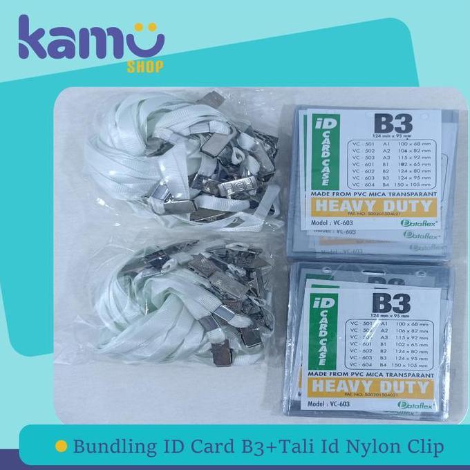[SATORE] BUNDLING ID CARD B3+TALI ID CARD NYLON CLIP-NYL [2 PASANG]