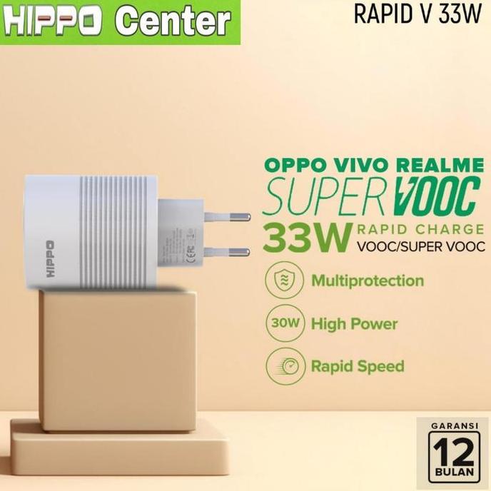 Hippo Adaptor Rapid V 33W Adapter Charger VOOC / Super VOOC 33W