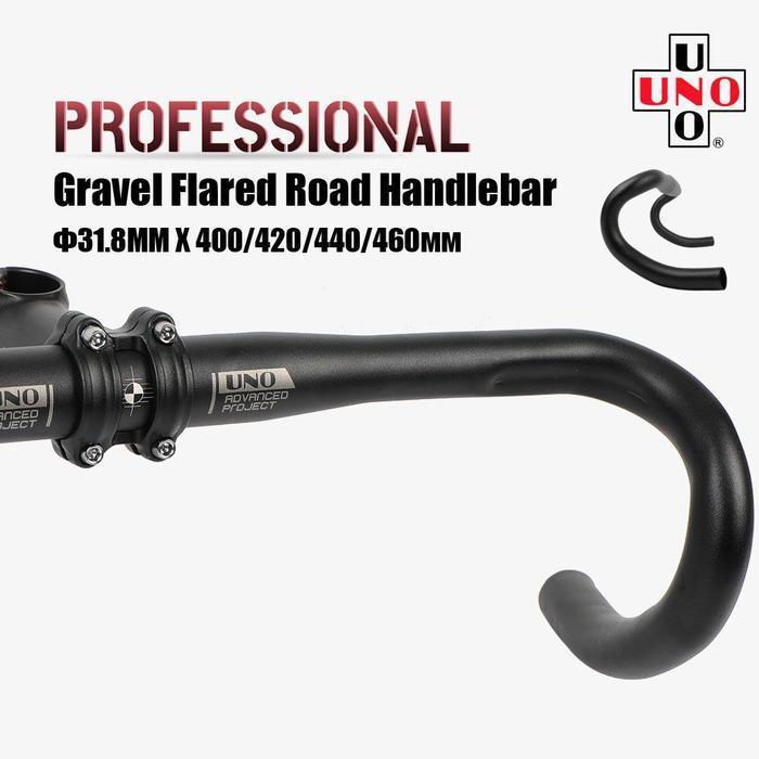 UNO ADVANCED PROJECT FL12 DROPBAR ALLOY UNTUK SEPEDA GRAVEL 20 FLARE STANG RB GRAVEL BIKE FLARED GRX