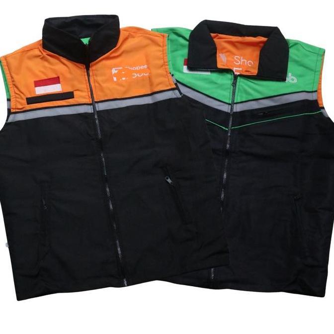 Cool- Rompi Bb 5Hopee Grab Terbaru / Rompi Orange Bolak Balik Bordir / Rompi Bunglon 5Hopee Grab Pri