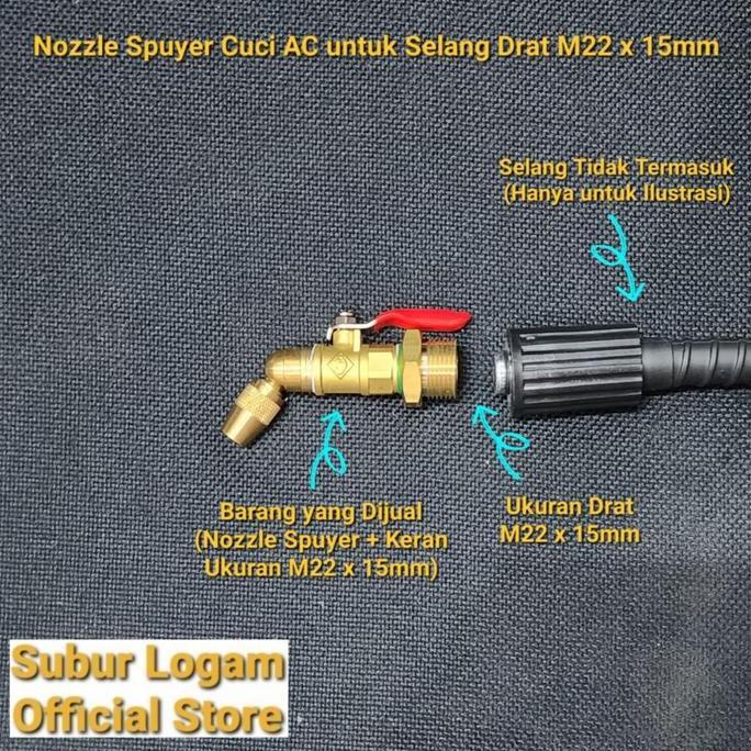 Nozzle Spuyer Cuci AC untuk Jet Cleaner Braxter BT JC70 JC 70