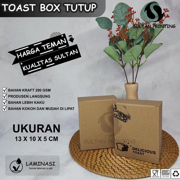 Toast Box (ISI 50 PCS) Take Away / TOAST BOX TUTUP