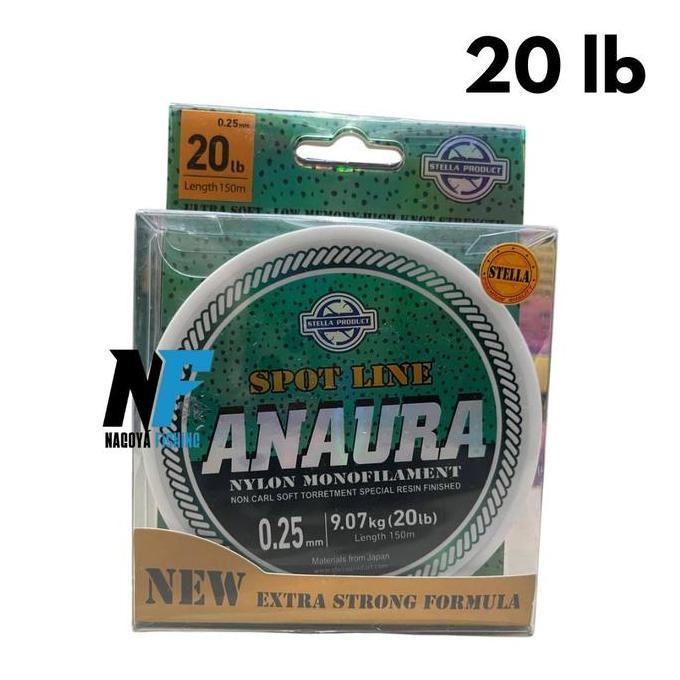 Senar Pancing Stella Anaura 150m Nylon Monofilament Super Strong Senar Pancing Bandeng Anti Keriting