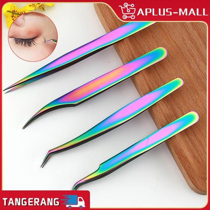TSE 4PCS Pinset Eyelash Lancip /Pinset Bulu Mata Palsu 430 Stainless Steel